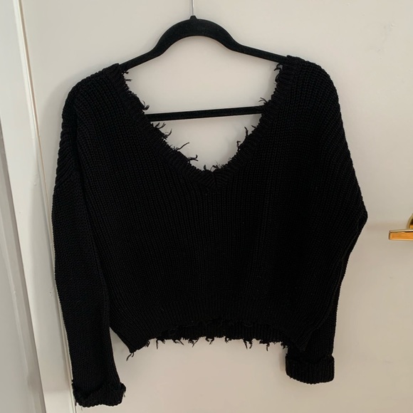 ⭐️HOST PICK⭐️ [S]👚F21 shark bite sweater - Picture 3 of 4